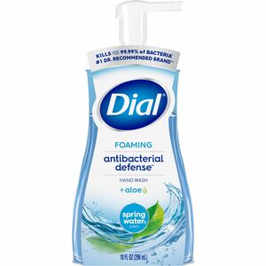 Dial Complete Spring Water Foaming Soap - Spring Water ScentFor - 10 fl oz (295.7 mL) - Pump Bottle Dispenser - Bacteria Remover - Hand, Skin, Home - Antibacterial - Light Blu