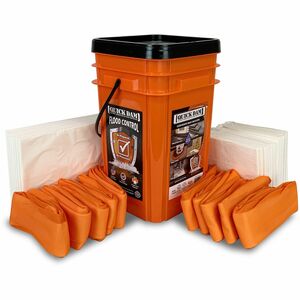 Quick Dam Compact Square Grab & Go Bucket Kits - 40 / Carton - Orange