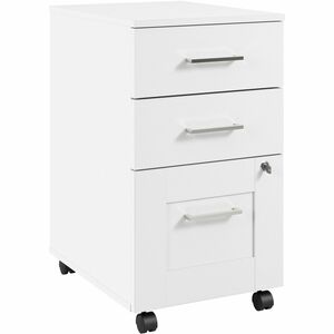 Bush Business Furniture Hampton Heights 3 Drawer Mobile File Cabinet - 28 Height x 16" Width x 20 Depth - 3 x File, Box Drawer(s) - Material: Plastic, Metal, Engineered Wood,