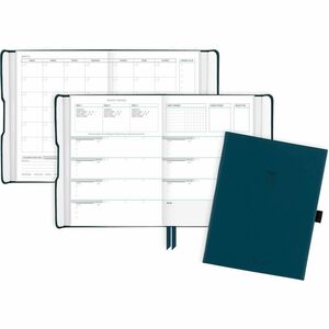 At-A-Glance Foundation Undated Weekly Monthly Planner, Blue, Small, 5 1/2" x 8 1/2" - Small - Undated - 2026 to 2026 - 1 Week, 1 Month Double Page Layout - 5 1/2" x 8 1/2" She
