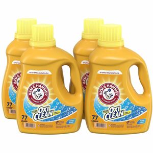 Arm & Hammer Liquid Laundry Detergent +OxiClean - For Commercial, Laundry, Washing Machine - Concentrate - Liquid - 100.5 fl oz (3.1 quart) - Fresh Scent - 77 Loads - Recommen