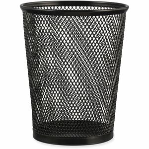 Universal Jumbo Steel Mesh Pencil Cup, 4.38" Diameter x 5.38"h, Black - 1 Compartment(s) - 5.38" Height - Black - Steel Mesh - 12 Each