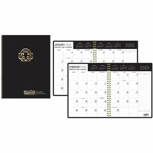 House of Doolittle Recycled Deco Days Planner - Julian Dates - Monthly - 14 Month - December 2025 to January 2027 - Sunday, Saturday - 1 Month Double Page Layout - 11" x 8 1/2