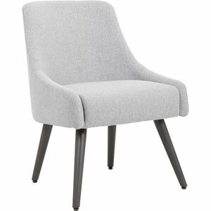 Boss Boyle Guest Chair - Foam Seat Material - 5-star Base - Wood, Gray, Black - Poly Linen, Metal - 1 Each