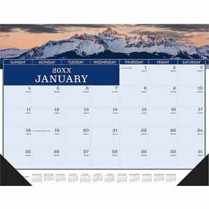 House of Doolittle Recycled Americana Monthly Desk Pad - Julian Dates - Monthly - 12 Month - January 2026 to December 2026 - 1 Month Single Page Layout - 22" x 17" Sheet Size