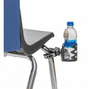 Seat Sack 48-Count Cup Holders - Horizontal, Vertical - 3.5" Height x 6" Depth - Composite - Black - Adjustable Clamp, Expendable Base, Clip-on, Pivot, Non-slip, Textured, Rem