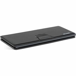 Allsop Foldio Laptop & Tablet Stand - Black - Ergonomic, Adjustable Angle, Adjustable Height, Magnetic, Compact, Portable, Foldable - 1 Each