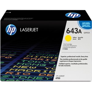 HP 643A Toner Cartridge - Yellow - Laser - 10000 Page - 1 Each