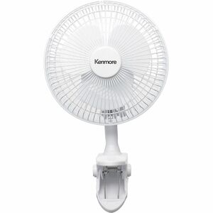 Kenmore 6" Clip-On Fan - 2 Speed - Clip-on - White