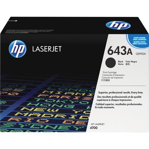 HP 643A Toner Cartridge - Black - Laser - 11000 Page Black - 1 Each