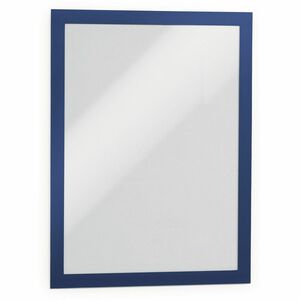 DURABLE DURAFRAME Letter, 8-1/2" x 11" , Dark Blue - 2 PK - 9.50" x 12" Frame Size - Portrait, Landscape - Magnetic, Easy to Use, Self-adhesive, Anti-glare, Sturdy - Plastic -