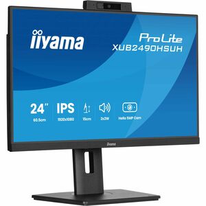 iiyama ProLite XUB2490HSUH-B2 24inch Class Webcam Full HD LED Monitor - 16:9 - Matte Black