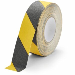 DURABLE Floor Marking Tape DURALINE® GRIP 50mm color - 16.40 yd Length x 1.97" Width x 27.6 mil Thickness - Black, Yellow - Aluminum, Plastic - Abrasion Resistant, Slip Resist