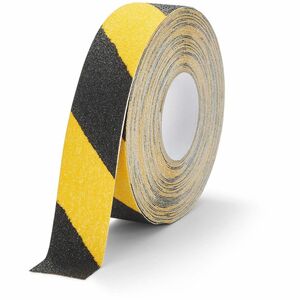 DURABLE Floor Marking Tape DURALINE GRIP+ 50mm color - 16.40 yd Length x 1.97" Width x 27.6 mil Thickness - Yellow, Black - Aluminum, Plastic - Abrasion Resistant, Slip Resist