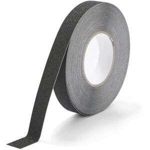 DURABLE Floor Marking Tape DURALINE® GRIP 25mm - 16.40 yd Length x 0.98" Width x 27.6 mil Thickness - Black - Aluminum, Plastic - Abrasion Resistant - For Marking, Indoor, Out
