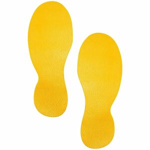 DURABLE Floor Marking Shape: 'Foot' - 5 Pairs - 3.5" Width x 9.4" Depth - Footprint Shape - Abrasion Resistant, Durable, Self-adhesive, Easy Installation, Slip Resistant, Perm