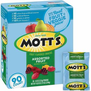 Mott's Snack Box - Individually Wrapped, Gluten-free - Assorted - 1 Serving Pouch - 90 / Carton