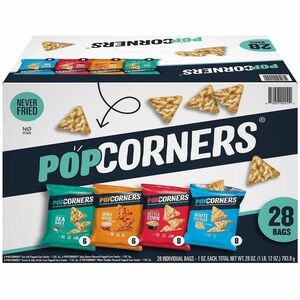 PopCorners Snack Box - Gluten-free, Low Calorie - Assorted - 28 / Carton