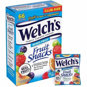 Welch's Snack Box - Gluten-free, Individually Wrapped - Mixed Fruit - 0.90 oz - 66 / Carton - TAA Compliant