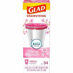Glad Odorshield Small Drawstring Trash Bags