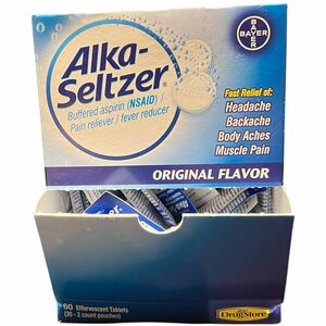 Lil' Drug Store Alka-Seltzer Tablets - For Heartburn, Acid Indigestion, Sour Stomach, Pain, Headache