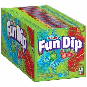 Green Rabbit Fun Dip Mini-Packs Assortment - Cherry, Green Apple - Individually Wrapped - 0.50 oz - 48 / Carton