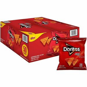 Green Rabbit Doritos Nacho Cheese Snack Bags - Individually Wrapped - Crunch, Nacho Cheese - 50 / Carton