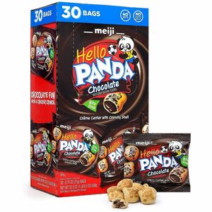 Green Rabbit Meiji Hello Panda Choc. Creme Cookies - Chocolate, Crunchy - 0.75 oz - 30 / Carton