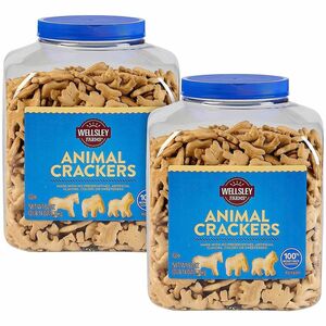 Green Rabbit All-Natural Animal Crackers - Preservative-free, No Artificial Flavor, No Artificial Color, No Artificial Sweeteners, Resealable Tub - 3.87 lb - 2 / Carton