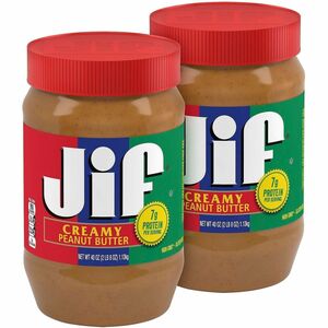 Green Rabbit Jif Creamy Peanut Butter - Creamy, Peanut Butter - 2.50 lb - 2 / Carton