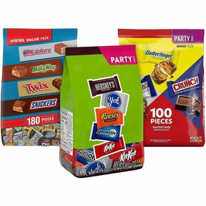 Green Rabbit Chocolate Value Pack - Milk Chocolate, Peanut Butter, Butterfinger, Crunch, Baby Ruth - 3 / Carton