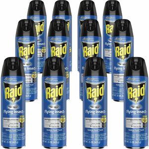 Raid Flying Insect Spray - Spray - Kills Flies, Mosquitoes, Gnats, Hornet, Moths, Fruit Fly, Wasp, Yellow Jacket, Boxelder Bug, Asian Ladybeetle - 15 fl oz - Off White - 12 /