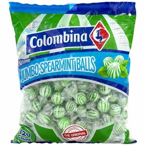 Green Rabbit Jumbo Spearmint Balls - Spearmint - 120 /Bag - 1 Carton