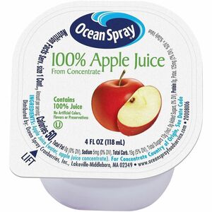 Ocean Spray Apple Juice Cups - Apple - 48/Box - 1 Carton