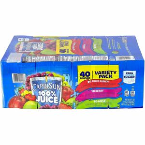 Capri Sun Juice Variety Pack - Fruit Punch, Apple, Berry - 1 Carton