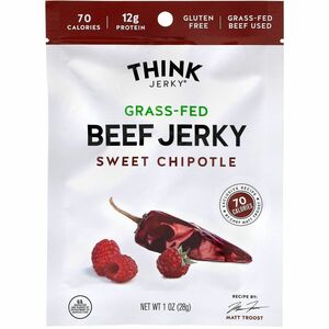 Jack Link's Think Jerky Sweet Chipotle Beef Jerky - Sweet Chipotle, Beef - 1 oz - 12/Bag - 1 Carton