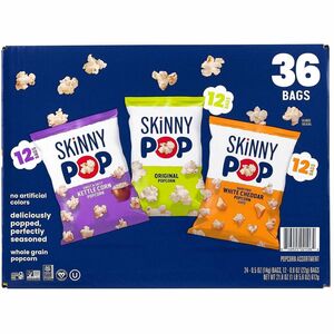 SkinnyPop Popcorn Variety Pack - Preservative-free - Assorted - 36/Bag - 1 Carton