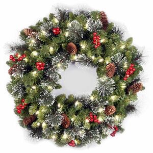 National Tree Crestwood Spruce Decorative Wreath - Green - Christmas Theme