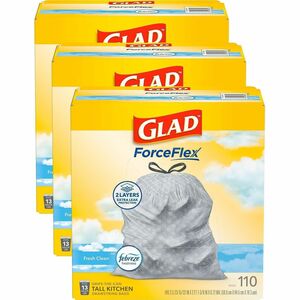Glad ForceFlex Tall Kitchen Drawstring Trash Bags