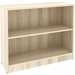 Lorell Sturdy 2-Shelf Bookcase - 2 x Shelf(ves) - Modern Elm - Assembly Required