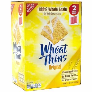 Green Rabbit Wheat Thins Original Flavor - Whole Wheat, Crunch, Original - 1.25 lb - 1 / Carton