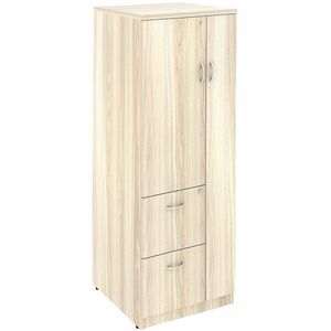 Lorell Essential Series Laminate Desking&Accessory - 23.6" Width x 65.6" Depth x 23.6" Height - 2 x Shelf(ves) - 2 x Drawer(s) for File - Letter - Cam Lock, Locking Door, Dura