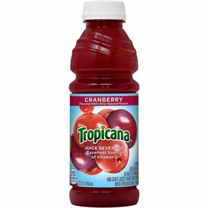 Quaker Tropicana Bottled Juice - 15.20 fl oz (450 mL) - Cranberry - 12 / Carton