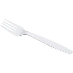 Karat Wrapped Fork, Heavy-Weight/White - Fork - Fork - Restaurant, Cafeteria - Polypropylene Plastic - White - 1000 / Carton
