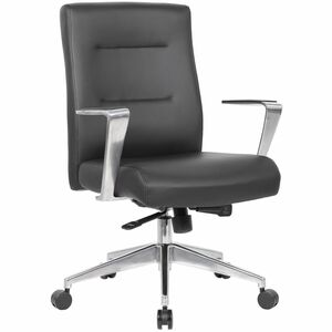 Boss Modern Conference Chair - Black - Armrest - 1 Each
