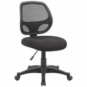 Boss Commercial Mesh-Back Task Chair - High Density Foam (HDF) Seat Material - Mesh Back Material - 5-star Base - Black - Mesh, Fabric - 1 Each