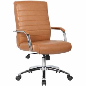 Boss Ribbed Executive Conference Chair - Caramel - 1 Each