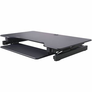 Rocelco DADRB-40-ACUSB Sit-to-Standing Desk Riser and Converter - 40" Width - Desktop - Black - For Multipurpose - Adjustable Height, Grommet, Keyboard Tray