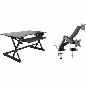 Rocelco R DADBR-40 Height-Adjustable Sit-to-Standing Desk Riser