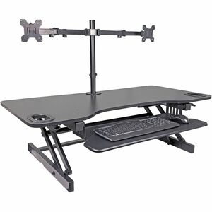 Rocelco R ADRB-45-DM2 Standing Desk Converter Bundle - 40 lb Load Capacity - 45" Width - Desktop - Black - For Multipurpose - Keyboard Tray